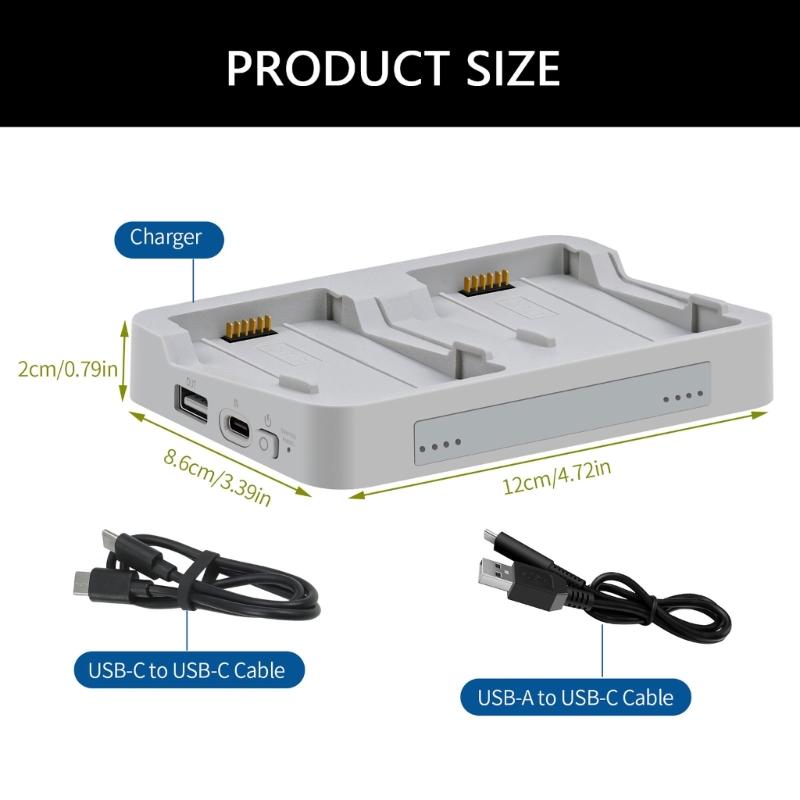 Double Battery Charger Battery Charging Dock For FLIP Battery With Space Saving Design And Intelligent Chip Monitoring