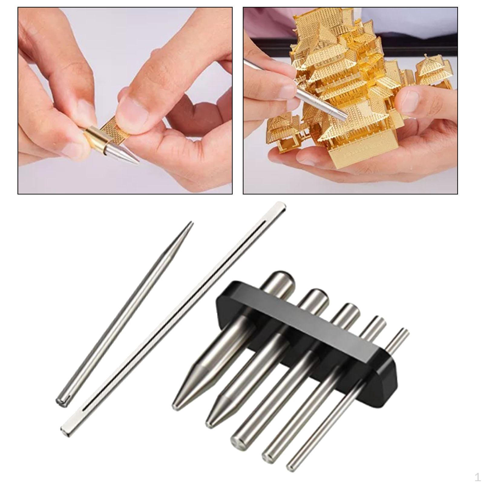 

7Pcs Metal Model DIY Tool Sets Bending Assist Tools Portable Steel for Photoetch 3D Puzzle