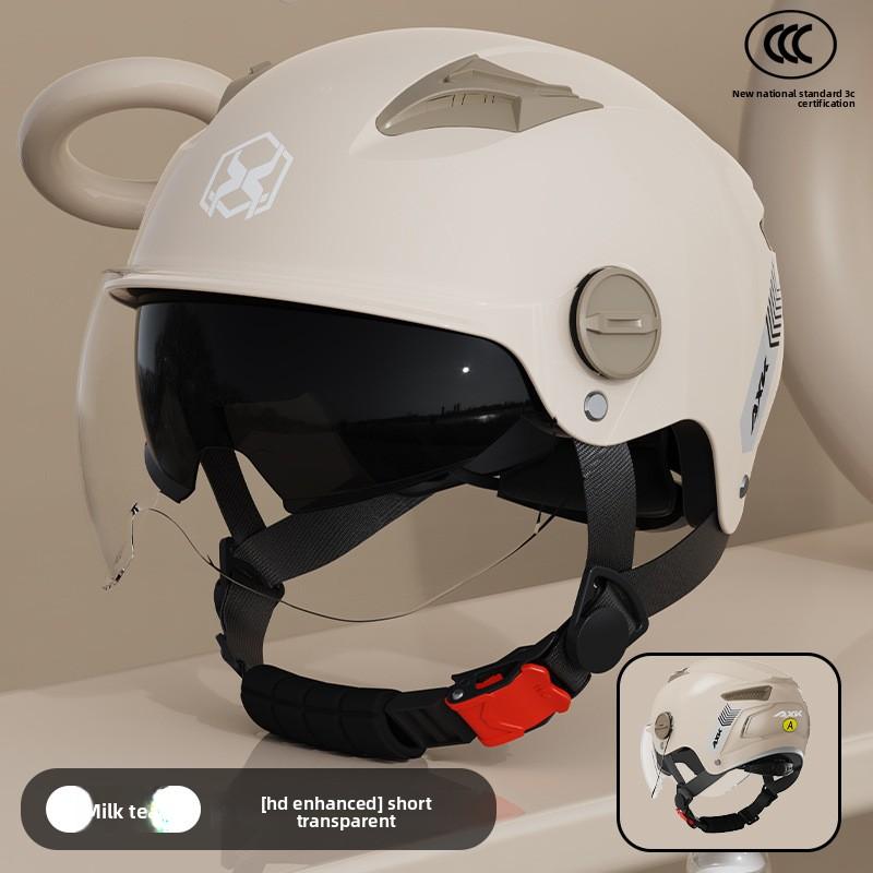 Electric Motorcycle Helmet Men's Summer Sun Protection Battery Car Women's Four-season Helmet