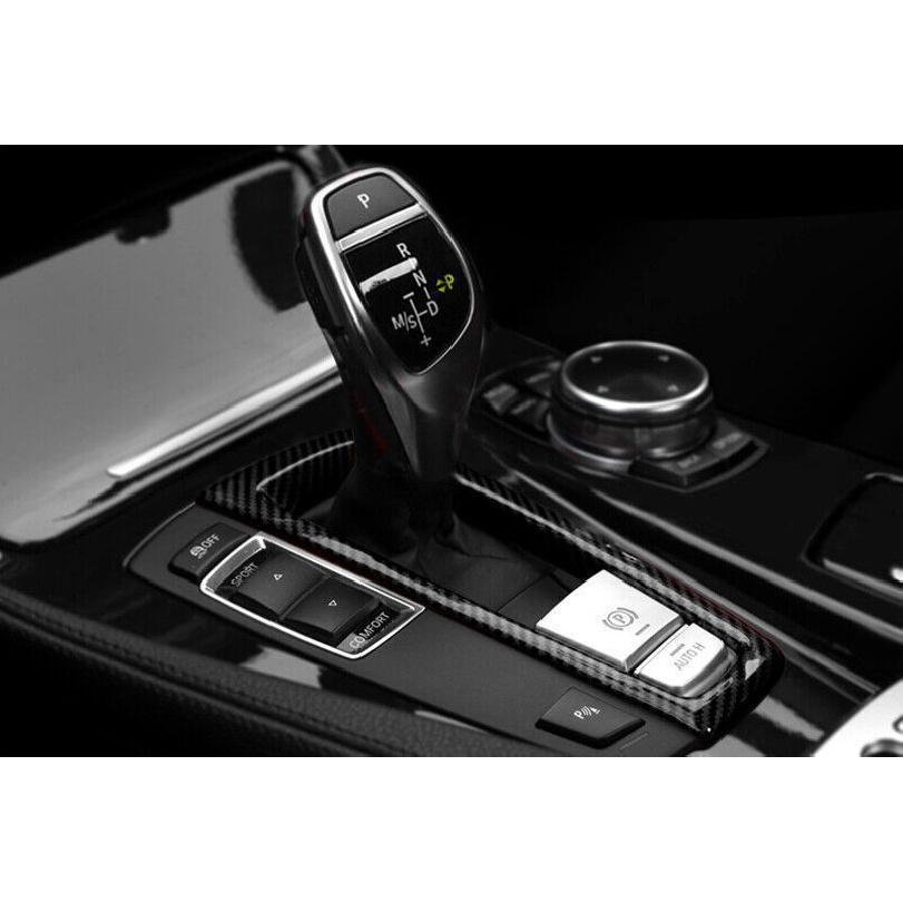 Carbon Fiber Gear Shifter Shift Interior Trim Cover For BMW 5 Series F10 X3 X4