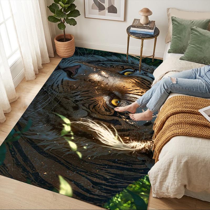 Tiger Wild Living Room Nonslip Area Rug Soft Carpet For Bedroom Game Playroom Sofa Office Home Decor Doormat Christmas Gift C929702