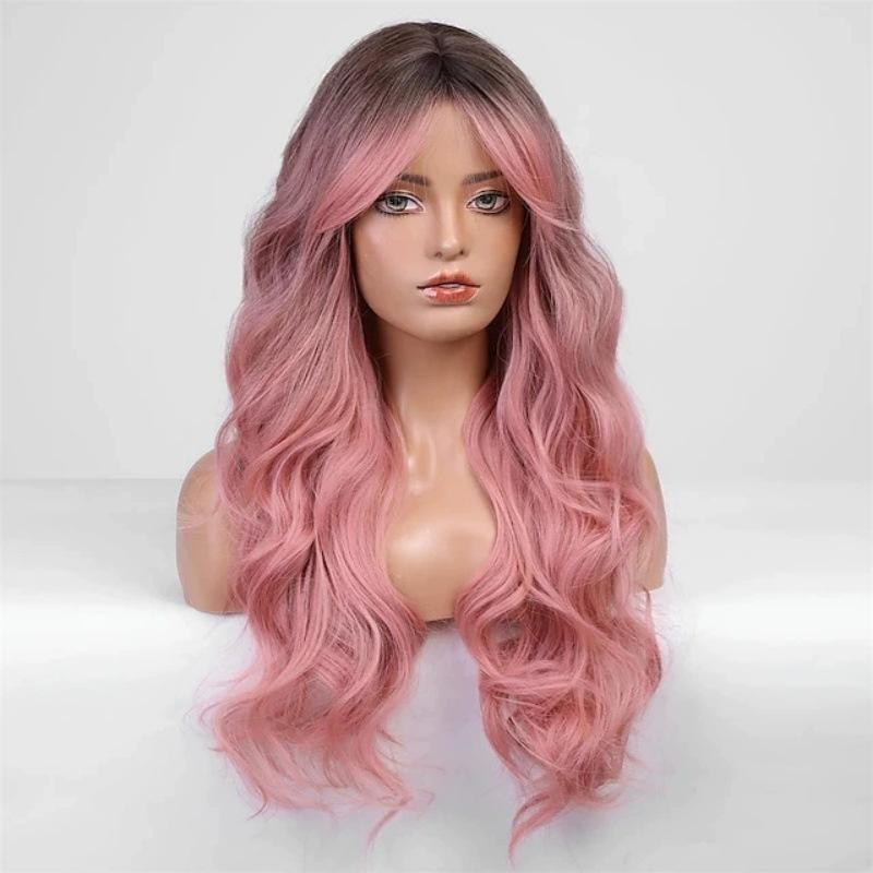 Synthetic Costume Wigs for Women Halloween Wigs Long Hair Curly Wavy Descend Cosplay Wig