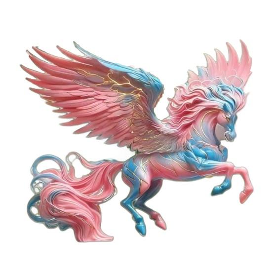 Yousheng Pferdeornament Acryl 2D Flach Realistisches Pferd Hängeanhänger mit Lanyard Weihnachtsbaum Feiertag Heimdekoration