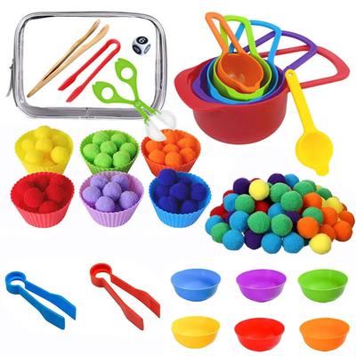 Montessori Trénink jemné motoriky Hračky Barvy Kognitivní Třídění Počet Párování Hry Farnost Otevřené Učební materiály Domácí Vzdělávání