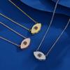 European and American Exaggerated Projection Jewelry, Collarbone Chain Inlaid with Diamonds, Devil's Eye Necklace, Collarbone Chain Jewelry