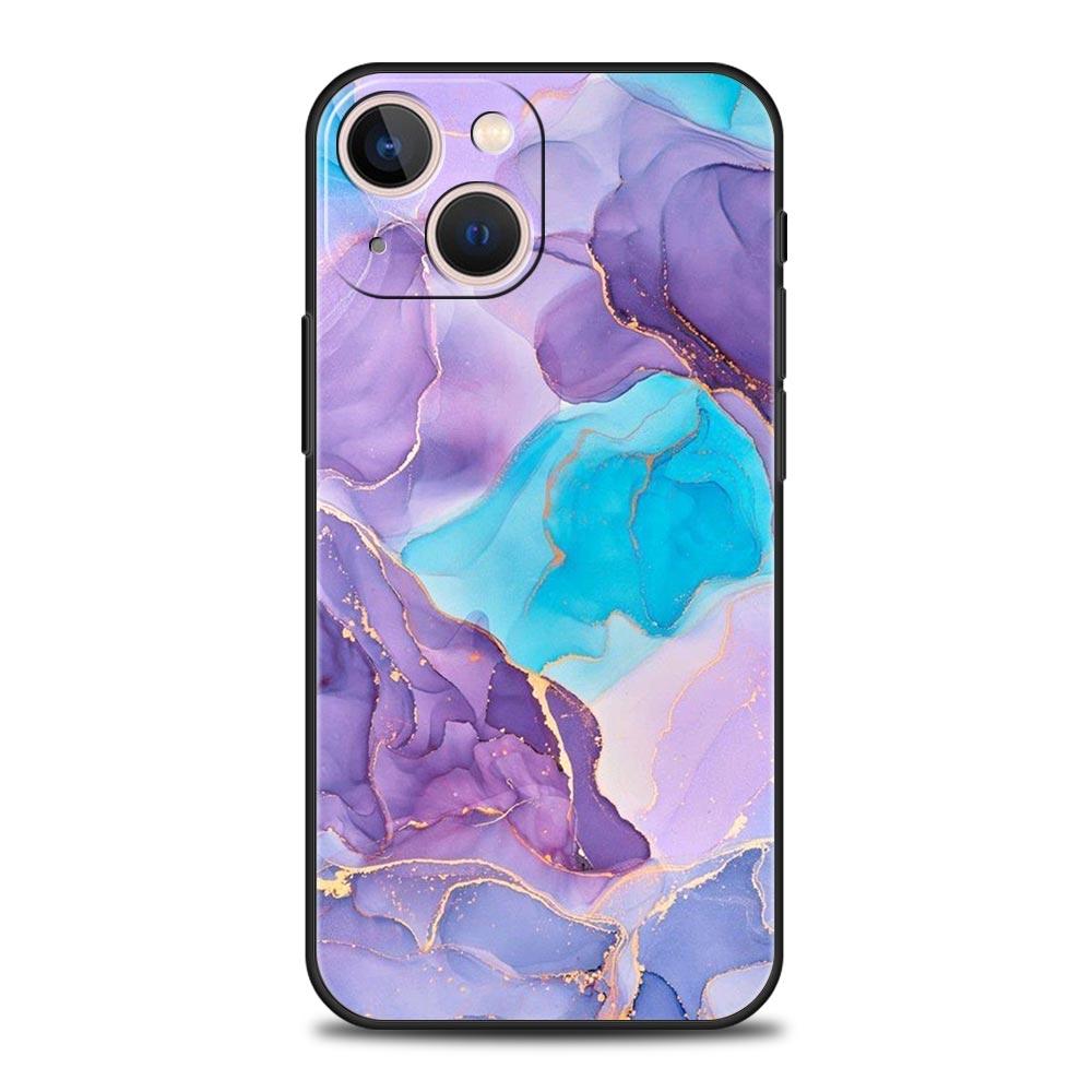 Luxury Phone Case For iPhone 16 15 14 11 Pro Max 13 12 XS X XR 7 8 Plus Shockproof Marble Ink Wash Cover Protect Funda