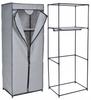 Fela Textile Wardrobe with Shelf - Grey