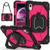 For Lenovo Tab Idea 11/Xiaoxin Pad 2025 11inch 360 Rotating Stand Case Color-blocking with Handle and Pen Holder&Shoulder Belt