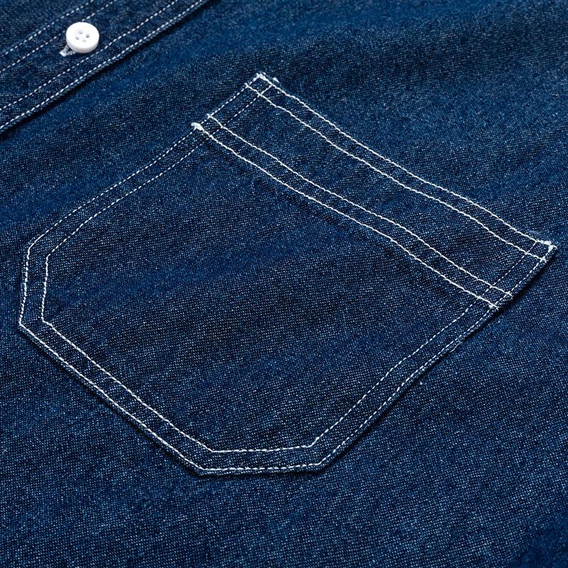 Men Summer High Quality Pockets Shirt Men Clothing Men's Denim Shirts Short Sleeve Cotton Slim Cotton Jeans Denim Shirts