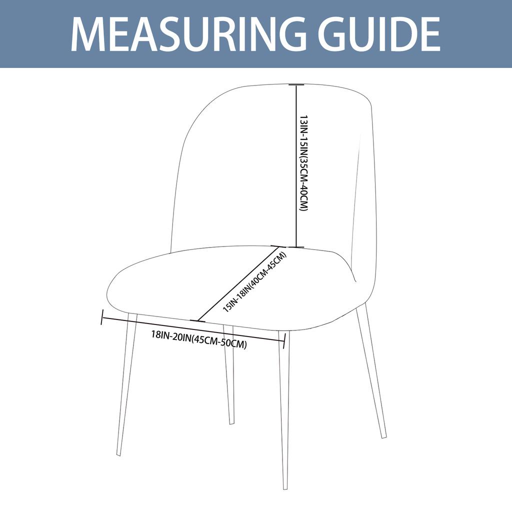 Curved Armless Chair Cover Slipcover Dining Chair Cover, Reusable Wingback Side Chair Slipcovers Covers Modern Chair Seat Slipcover Washable