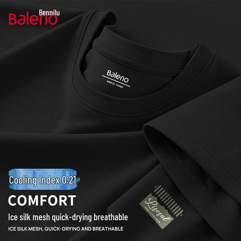 Baleno Men s Ice Silk Quick-Dry Graphic T-Shirt L