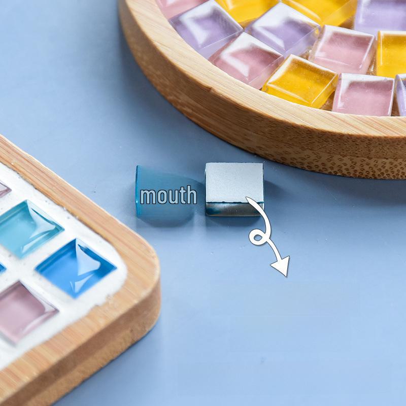 450pcs 1cm Colorful Crystal Glass Mosaic Tiles for Creative DIY Children's Art