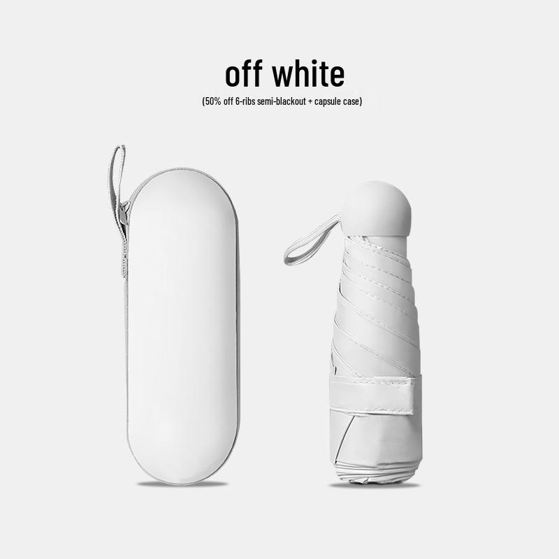 Kompakter UV-Schutz Faltbarer Regenschirm mit Schwarzer Fütterung