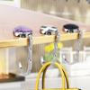 Foldable Hangbag Hook Crystal Alloy Round Shape Table Hook Desk Hanger Purse Bag Hook Holder for Hanging