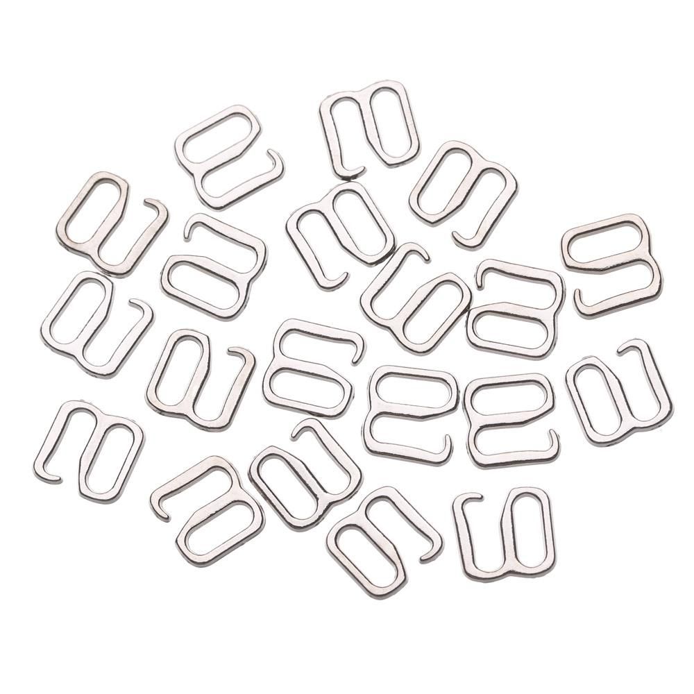 20/40pcs Mini Ultra-small 6mm 9 Metal Type Bar Doll Tri-glide Belt Buckles Clips Buttoon Adjustment Buckles DIY Doll