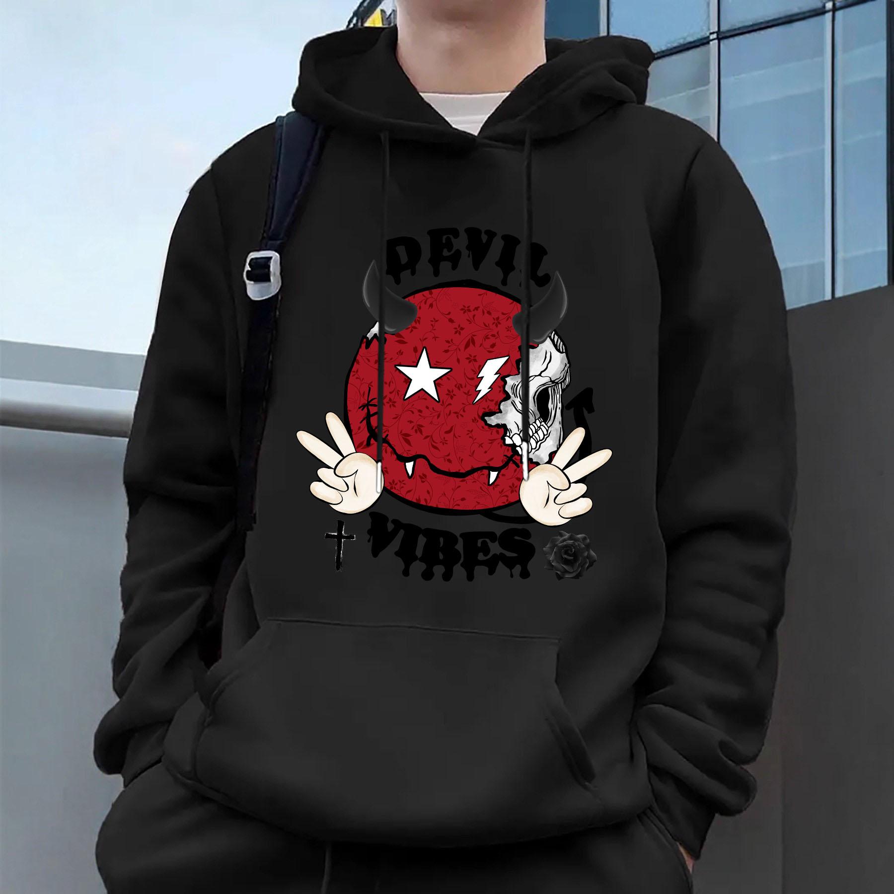 

Halloween Men s Casual Hoodies Fleece Hip Hop 250g/m² Solid Pullover Sweatshirt Men Sportswear Clothing Sweatshirt Men s Clothing S