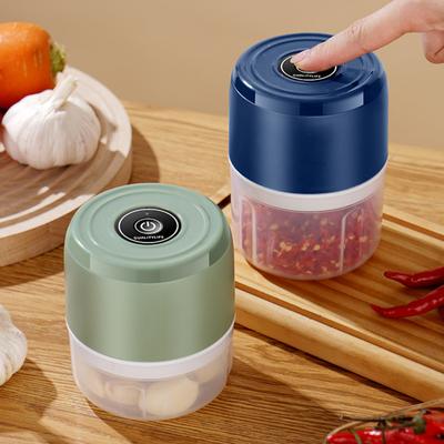 Electric Mini Garlic Chopper USB Rechargeable Meat Grinder Stainless Steel Food Processor 100ml/250ml Multifunctional Meat Grinder for Home Travel