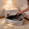 Love Heart Quilted Hair Dryer Organizer Bag Travel Storage Case For Beauty Essentials