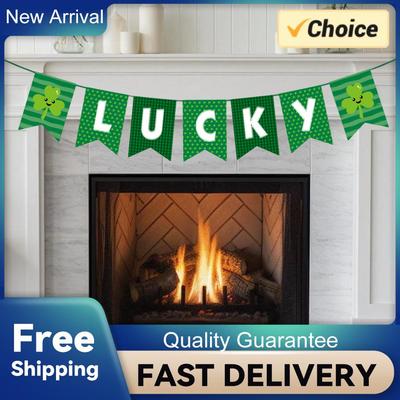 Lucky Banner Clover Hanging Swirls Garlands Shamrock Hanging Swirls Dangling Decor for Irish Decor Home Party Favors Supplies