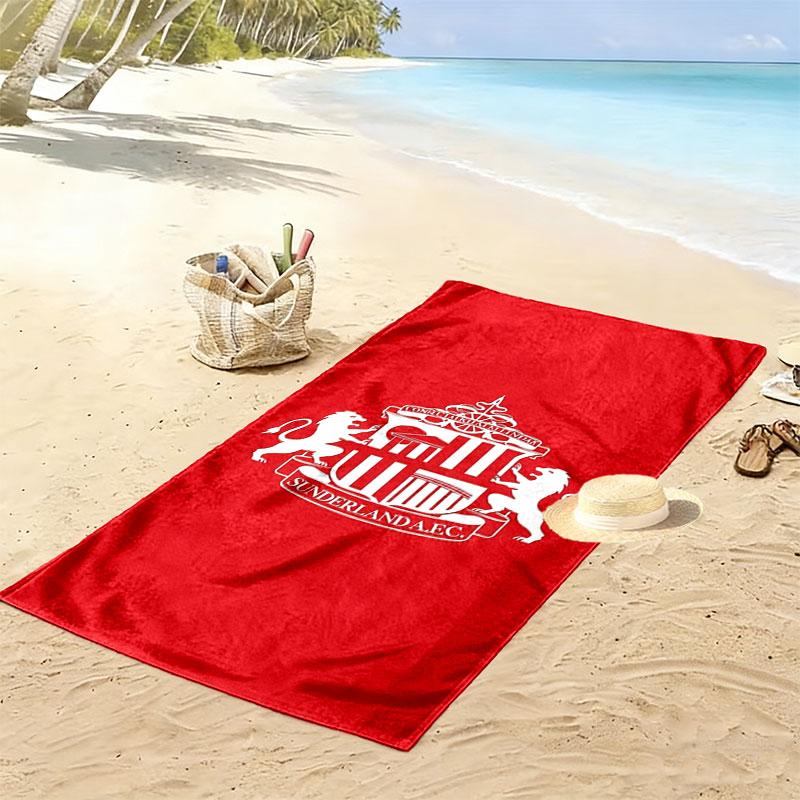 Sunderland A.F Print Beach Towel, Large Soft Quick Dry Towel for Beach Camping Swimming