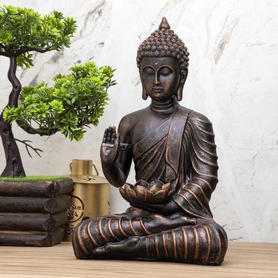 New Sitting Buddha Statue Showpiece Idol Home Decor Items for Living Room and Gifts