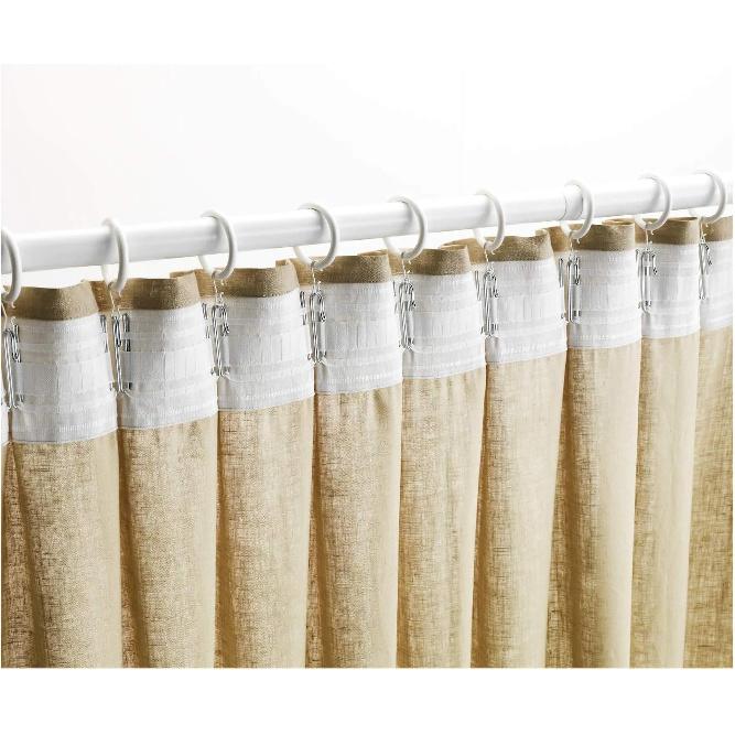 Curtain Accessory Kronill Gathering Heading Tape for Making Pleated Curta,Width 3.3", Length 161", Curtain Pinch Tape Pull Pleat TapeWhite