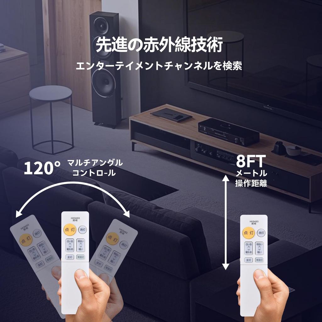 Ceiling Light Remote Control HK9493 for Panasonic Lighting Fixtures HK9493MM Compatible with HH-CA0611A, HH-CA0613AH, HH-CA0614AE, HH-CA0620AZ,