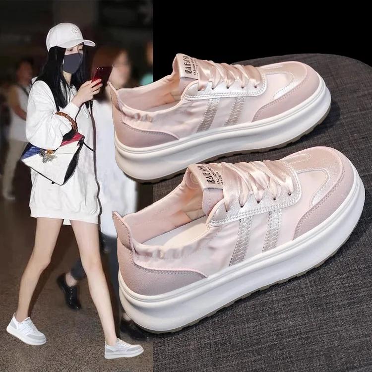 

Fashion Women s Shoes Summer Lace Up Comfortable and Elegant Vulcanized Shoe Light New In Arrival 2025 Walking Ladies Footwear On Sale 40