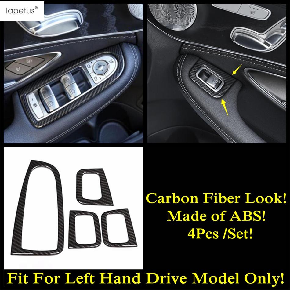 Hand Brake / Water Cup / Head Light / Seat Adjust Panel / Window Lift Cover Trim Accessories For Benz C CLASS W205 2015 -