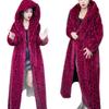 Temperament women's imitation fur leopard print coat winter furry coat large size imitation cross mink coat tide