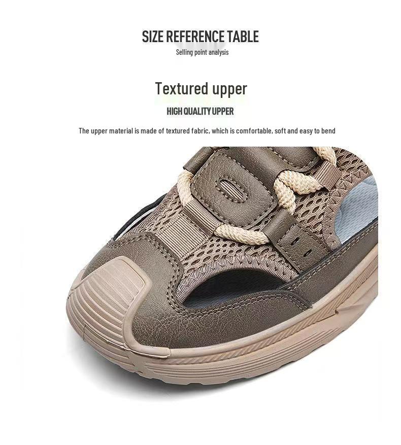 Men's Summer Closed-Toe Non-Slip Casual Sandals: Breathable, Wear-Resistant Beach & Water Shoes