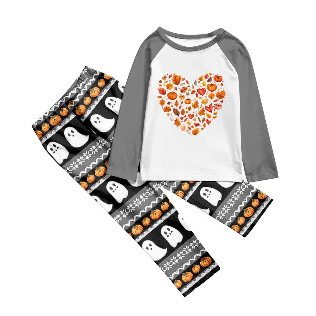 Halloween Day Prints Family Matching Long Sleeve Tops+Pants Set Family Matching Sets