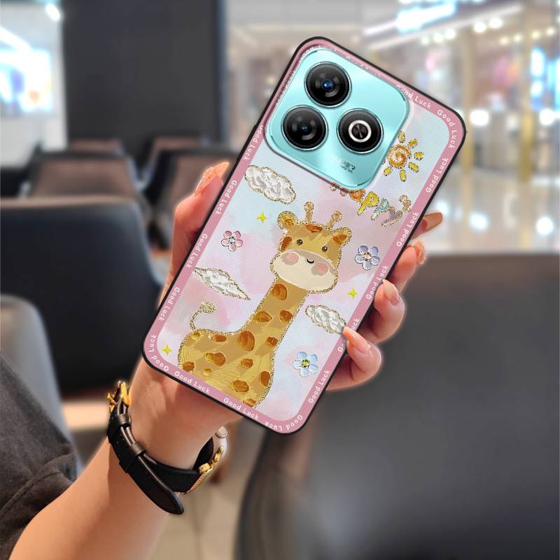 Wstrząsoodporne Wytrzymałe Etui na Telefon Dla ZTE Blade A75 4G/Z2359 Zwierzęta Kreskówka Saszetka na Telefon Słodka Tylna Pokrywa Pełne owinięcie Miękkie etui