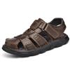 Summer 2025 outdoor sandals men's new casual leather soft sole middle-aged and elderly dad non-slip beach cool slippers