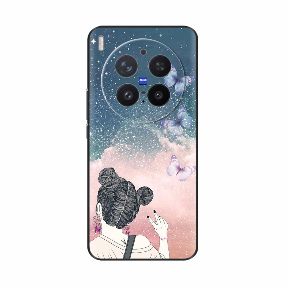 For VIVO X300 Pro Case Popular Flowers Cartoon Soft Silicone Phone Back Cover For Vivo X300 X 300 ShockProof Shell Bags Funda