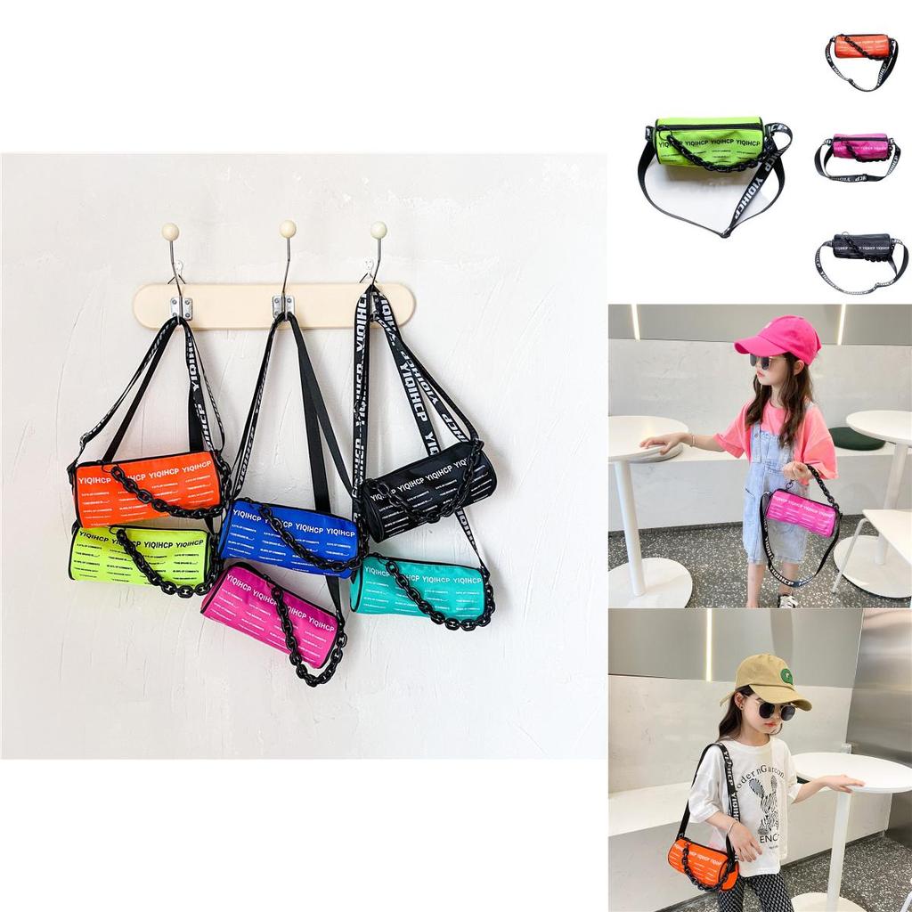 Trendy Candy Color Childrens Sling Bag With Stylish Letter Print For Kids Ages 2-6