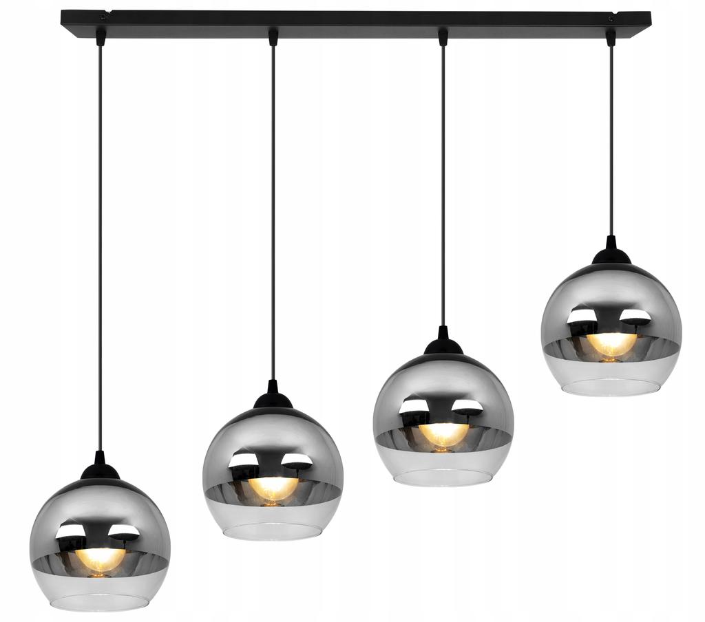 ELEGANT HÄNGENDE LAMPE, GLASLAMPE, CHROM LED