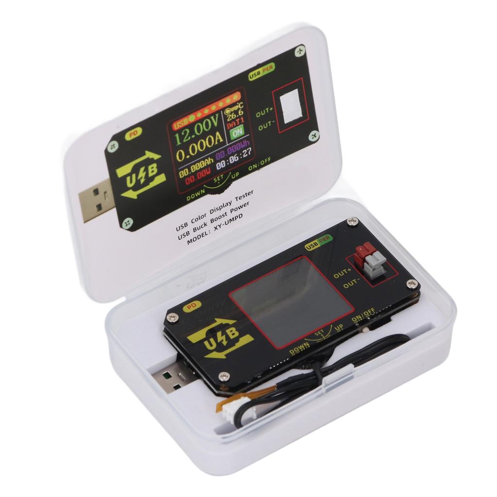 USB Tester 1.44 Inch LCD Screen USB3.0 Interface Voltage and Current Meter Fast Charging Protocol Capacity Tester