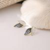 S925 Silver Needle Tree Leaf Stud Earrings - Autumn/Winter High-End Simple Style