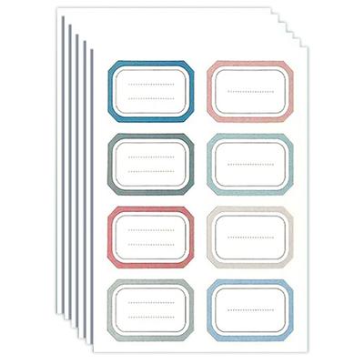 6 Sheets Name Sticker Self Adhesive Large Size Colorfast Versatile Easy Labeling Name Tag Stickers for Home School