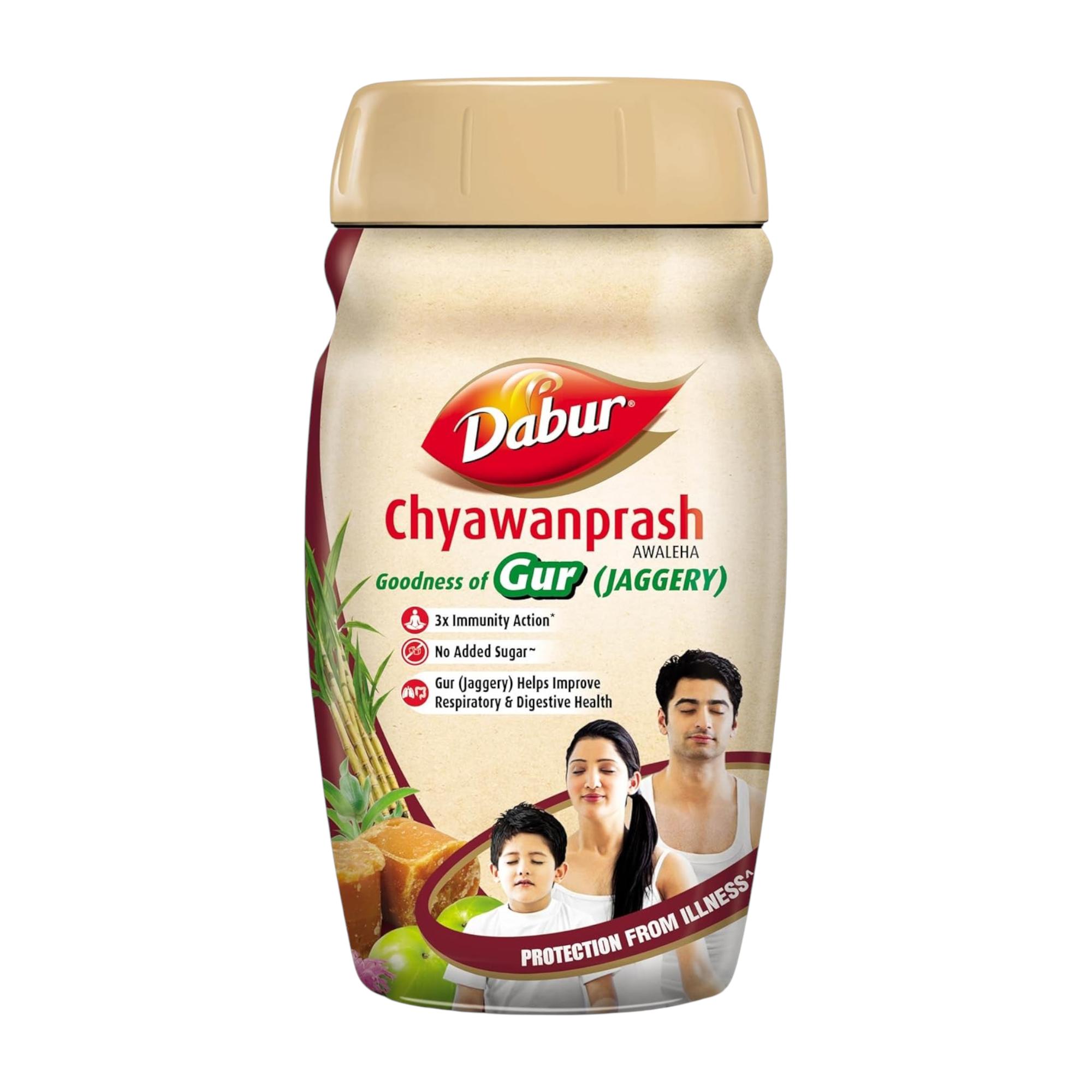 

Дабур Чаванпраш Авалеха 900г | С пользой джаггери | 3-кратное действие для иммунитета | Без добавленного сахара | Поддерживает пищеварительное и респираторное здоровье