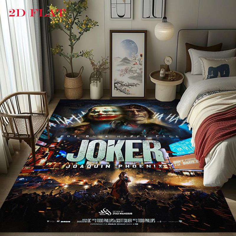 Joker Movie Poster Print Carpet Suitable For All Seasons Floor Mats Room Office Chair Cushion Art