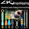 Quick Release Silicone Fishing Connector Ring with Swivel Clip
