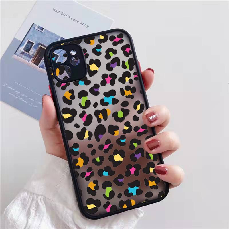 Iphone 11 Leopard Case Zebra Cow Stripe Pattern Print Transparent Phone Cases For Iphone 11 13 12 7 8 Plus Mini X Xs Xr Pro Max