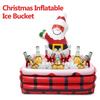Pvc Inflatable Ice Bucket Christmas Decor Drink Cooler Multi-Functional Candy Container Pool Party Birthday Christmas Decor