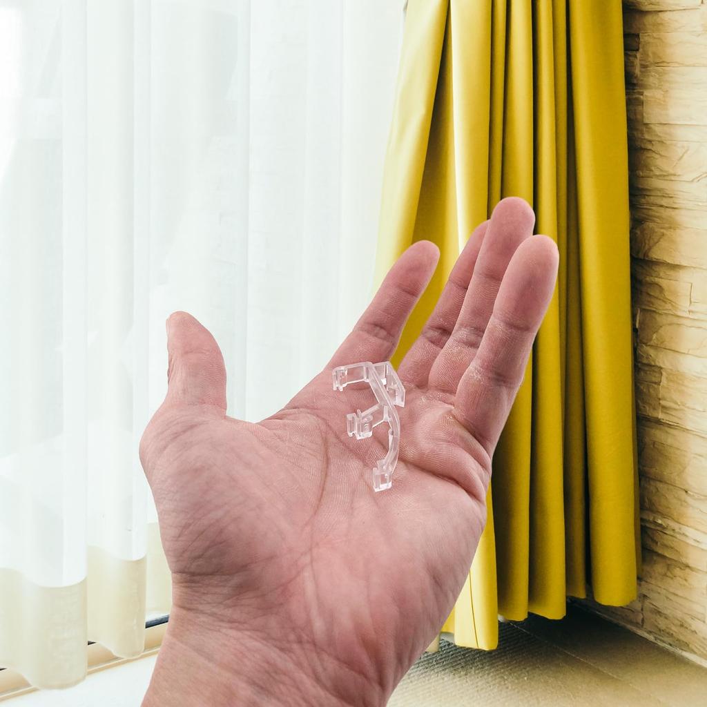 Amazing Drapery Hardware Premium Clear Plastic Double Slat Valance Retainer Clips, 9 Pack - Sturdy Valance Holder with Dual Slat Design, Easy