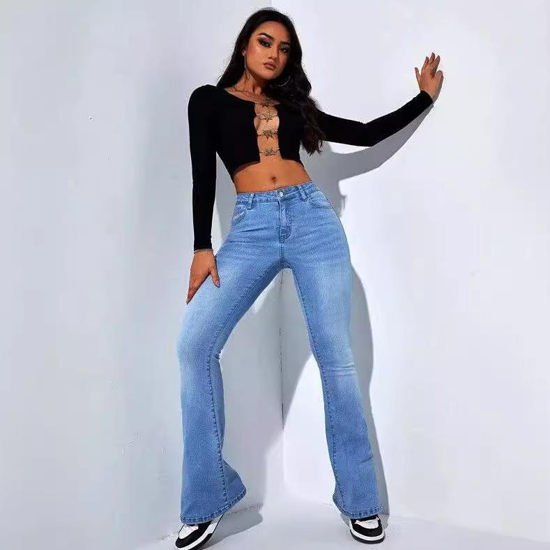 Women's Jeans High Waist Stretch Comfortable Flared Pants Denim Pants