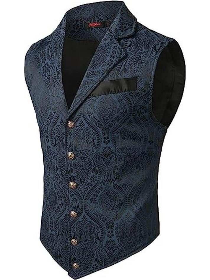 Mittelalterliches Gothic Herrenkostüm lange Weste für Halloween