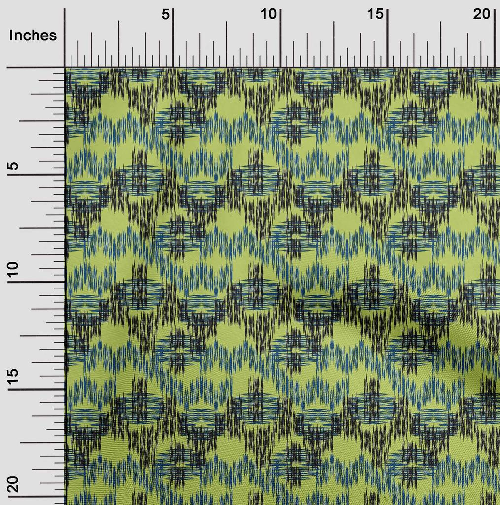 oneOone Cotton Flex Fabric Chevron Ikat Print Fabric BTY 40 Inch Wide