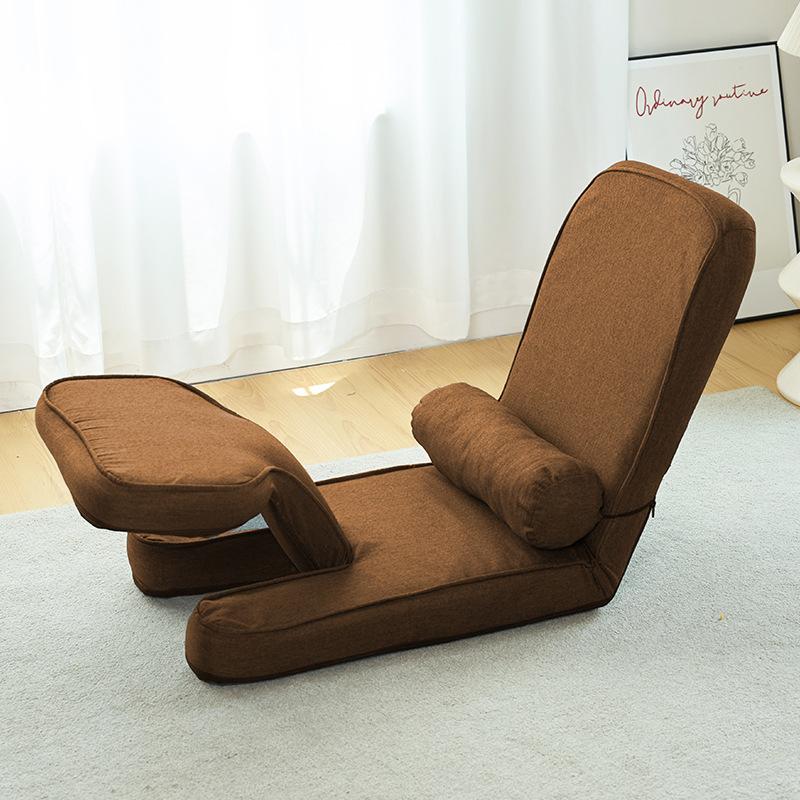Folding Floor Chair with Headrest Back 15 Gear Adjustment Floor Sofa Lounger Sofa for Living Room Bedroom University Student
